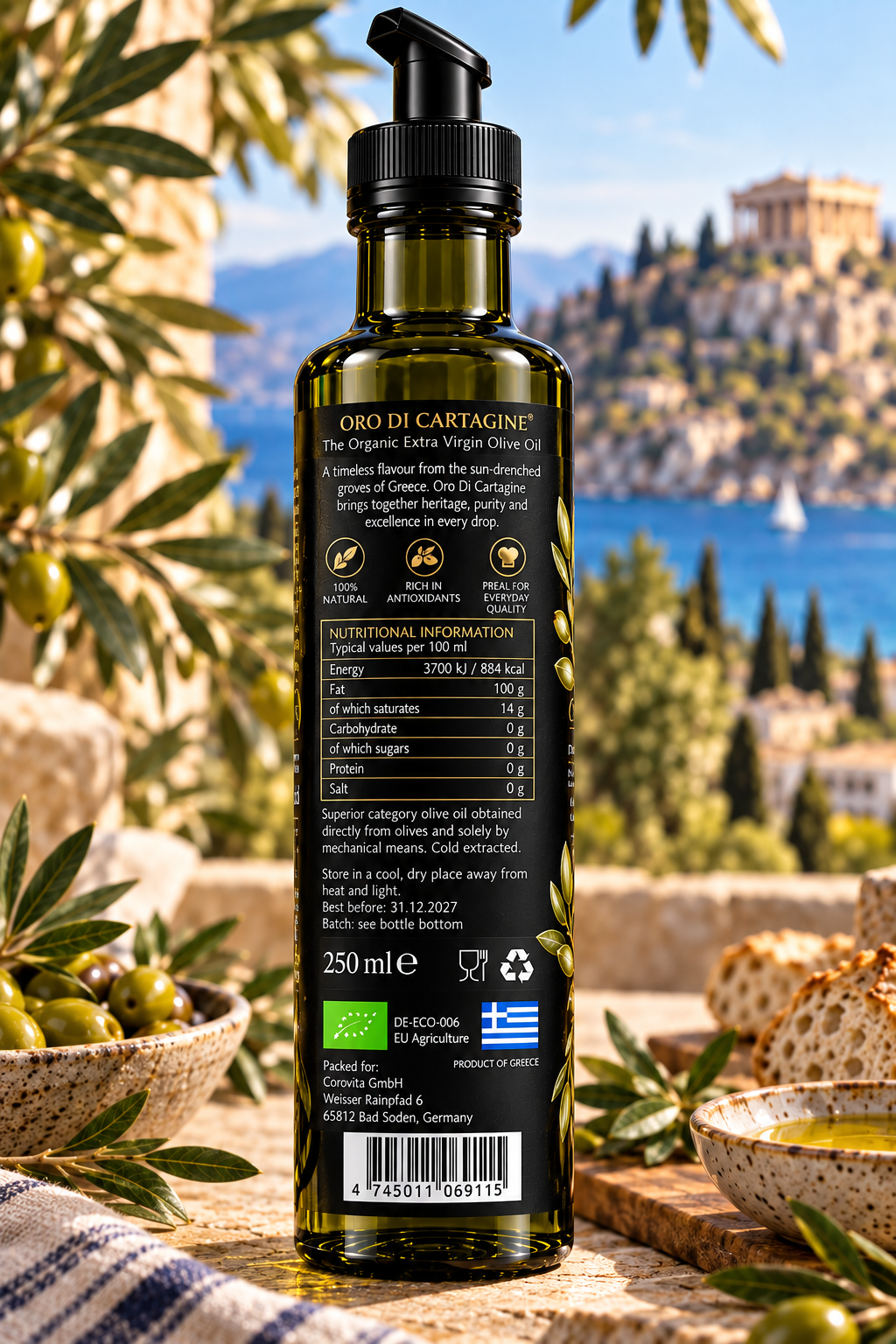 Oro Di Cartagine – The Organic Extra Virgin Olive Oil – 250 ml - Image 7