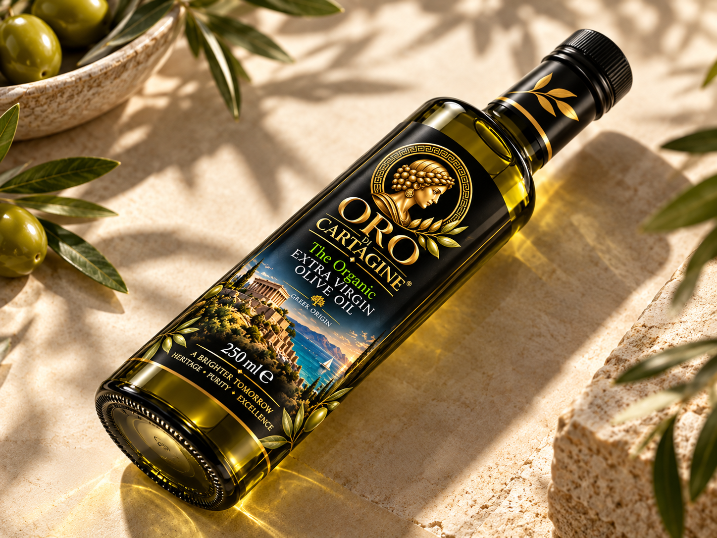 Oro Di Cartagine – The Organic Extra Virgin Olive Oil – 250 ml - Image 2