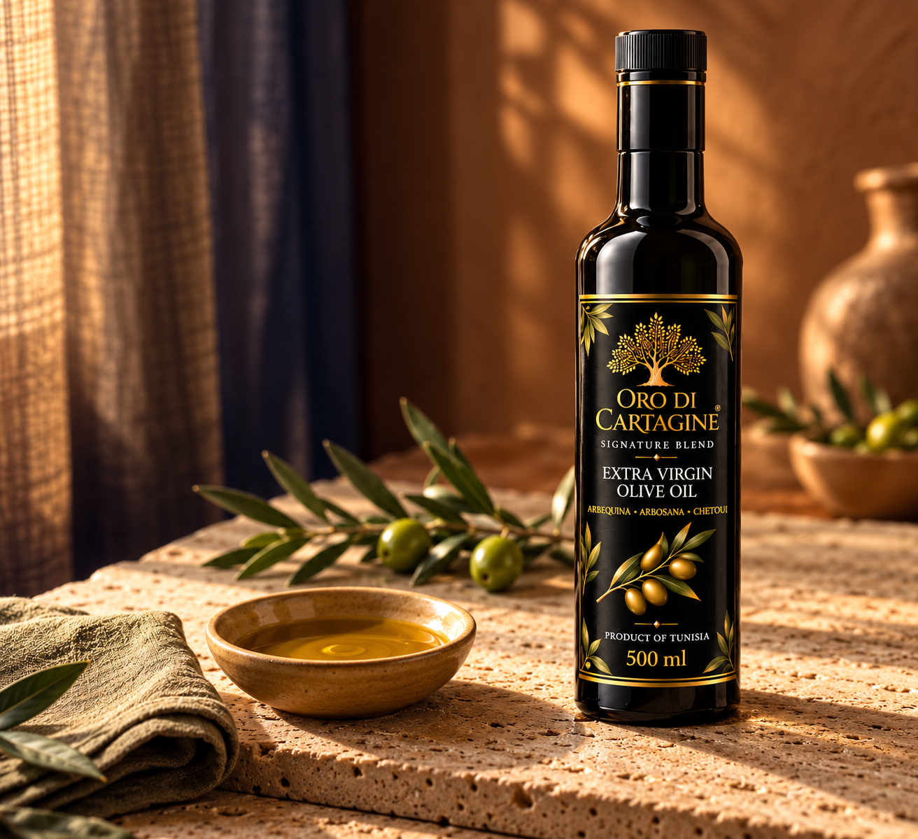 Oro Di Cartagine® Signature Blend Extra Virgin Olive Oil – 500 ml